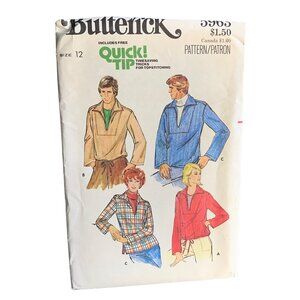 Butterick Mens Shirt Sewing Pattern Sz 12 5963 - Uncut